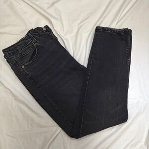 Zara High Rise Black Mom Jeans